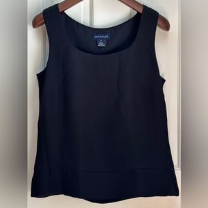 273. Ladies Ann Taylor Vintage Black Silk Blouse Tank Top